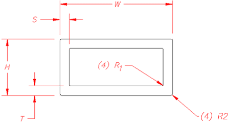 Square/Rectangular Tube cross-section